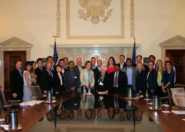 EMBA students with Fed Chair Janet Yellen during DC Immersion