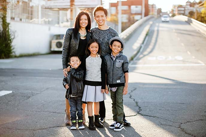 Berkeley MBA for Executives grad Alphonsus Cheng with wife Emma and family