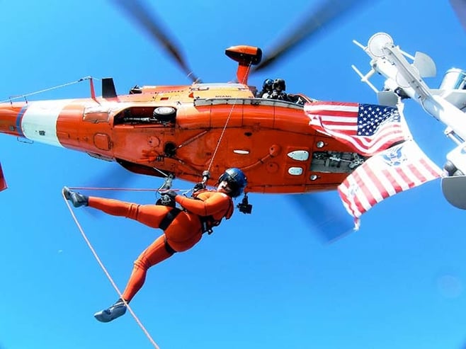 Berkeley MBA student and US Coast Guard search and rescue pilot Kelly Deutermann