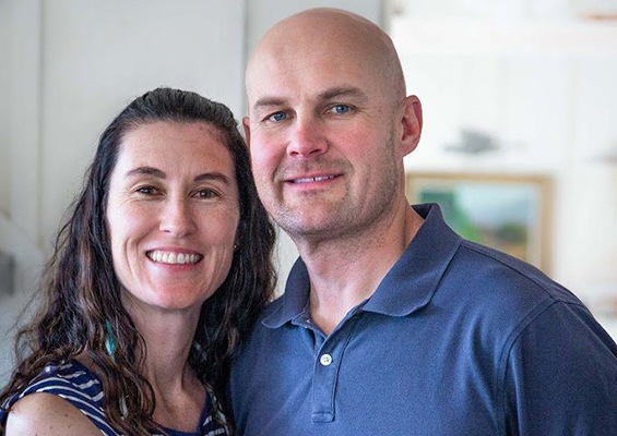 Molly Bjorkman and husband Lars pose for camera